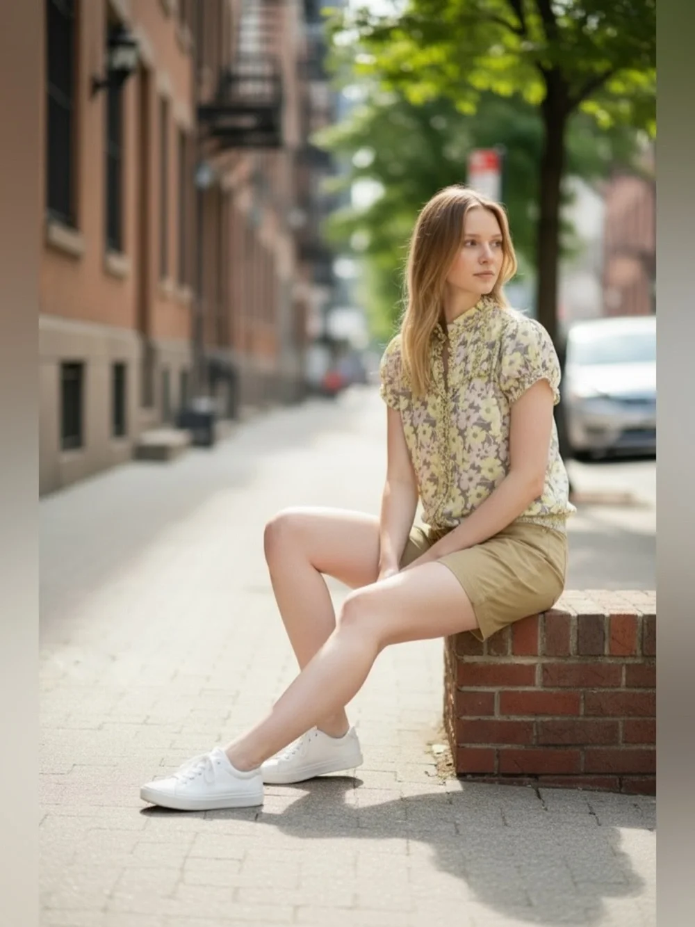 Fossil Yellow and Green Floral Blouse - Picture 4 of 12